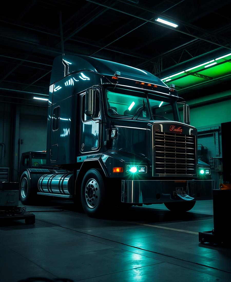 Caminhão em atendimento de auto elétrica para linha pesada